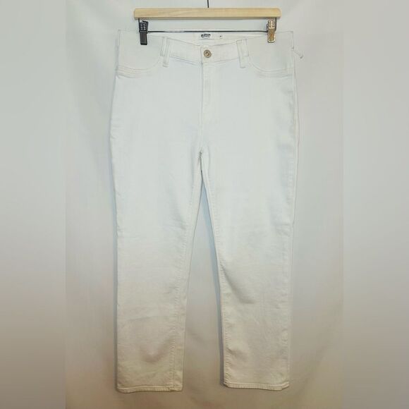 HUDSON Maternity Nico Straight Ankle White Denim Jeans Women's 32 NWT - Picture 2 of 15